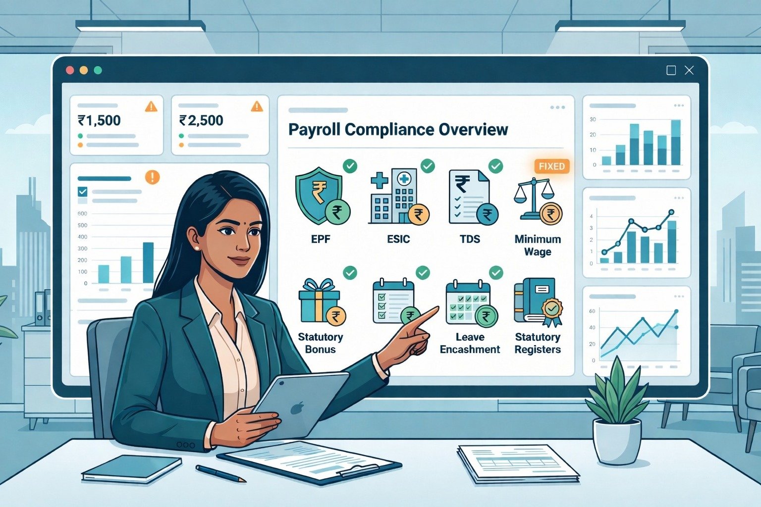 Small business, EPF, Payroll, ESIC, Tax, Compliance Check