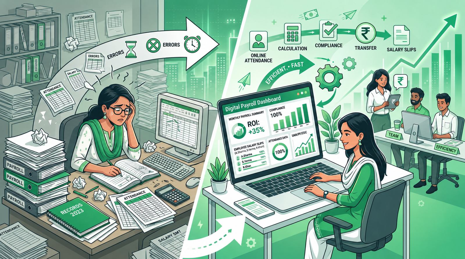 Manual HR, Digital HR, Digital Payroll, Tax,