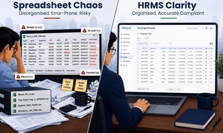 At What Headcount Does Managing Employee Records on Spreadsheets Become a Legal and Operational Risk for Indian SMEs?